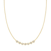 Gold Pavé Multi Beaded Chain Necklace